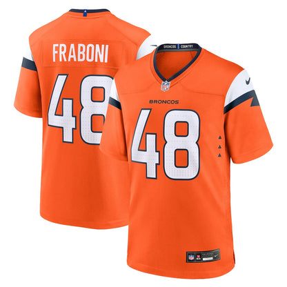 Mitchell Fraboni 48 Denver Broncos Team Game Men Jersey - Orange