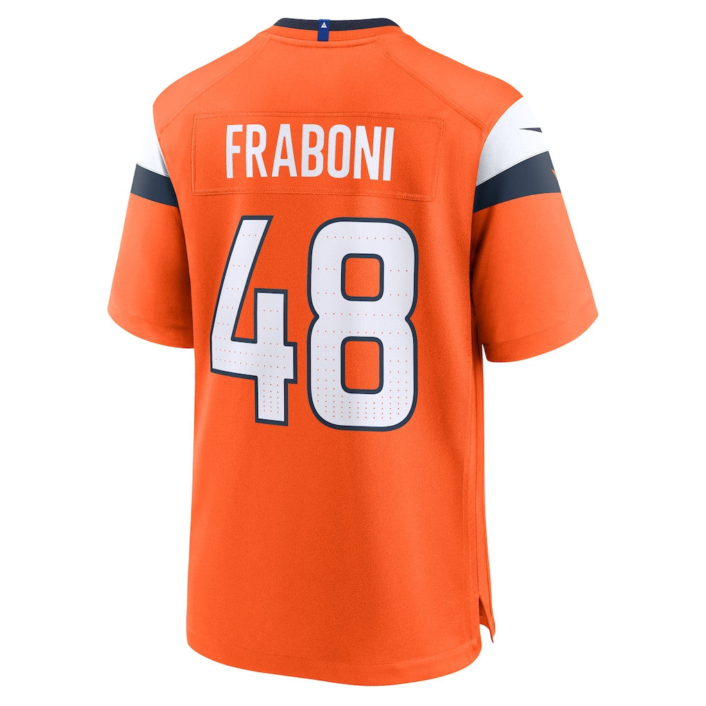 Mitchell Fraboni 48 Denver Broncos Team Game Men Jersey - Orange
