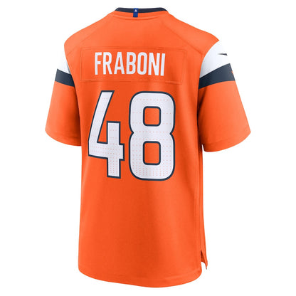 Mitchell Fraboni 48 Denver Broncos Team Game Men Jersey - Orange