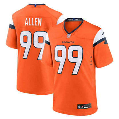 Zach Allen 99 Denver Broncos Team Game Men Jersey - Orange