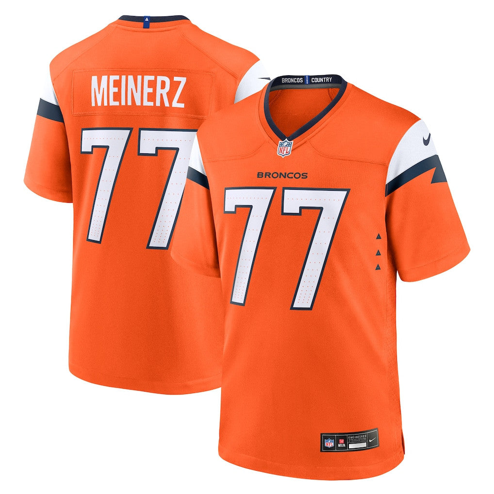 Quinn Meinerz 77 Denver Broncos Team Game Men Jersey - Orange