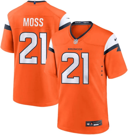 Riley Moss 21 Denver Broncos Team Game Men Jersey - Orange
