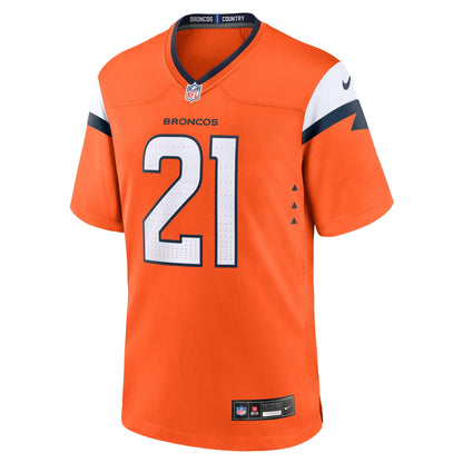 Riley Moss 21 Denver Broncos Team Game Men Jersey - Orange