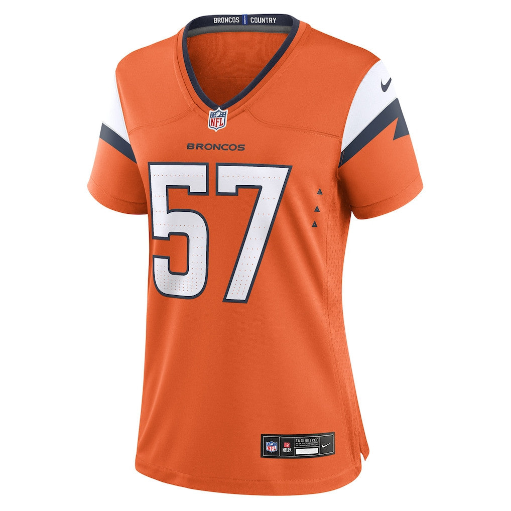 Dre Greenlaw 57 Denver Broncos Women's Team Game Jersey - Orange
