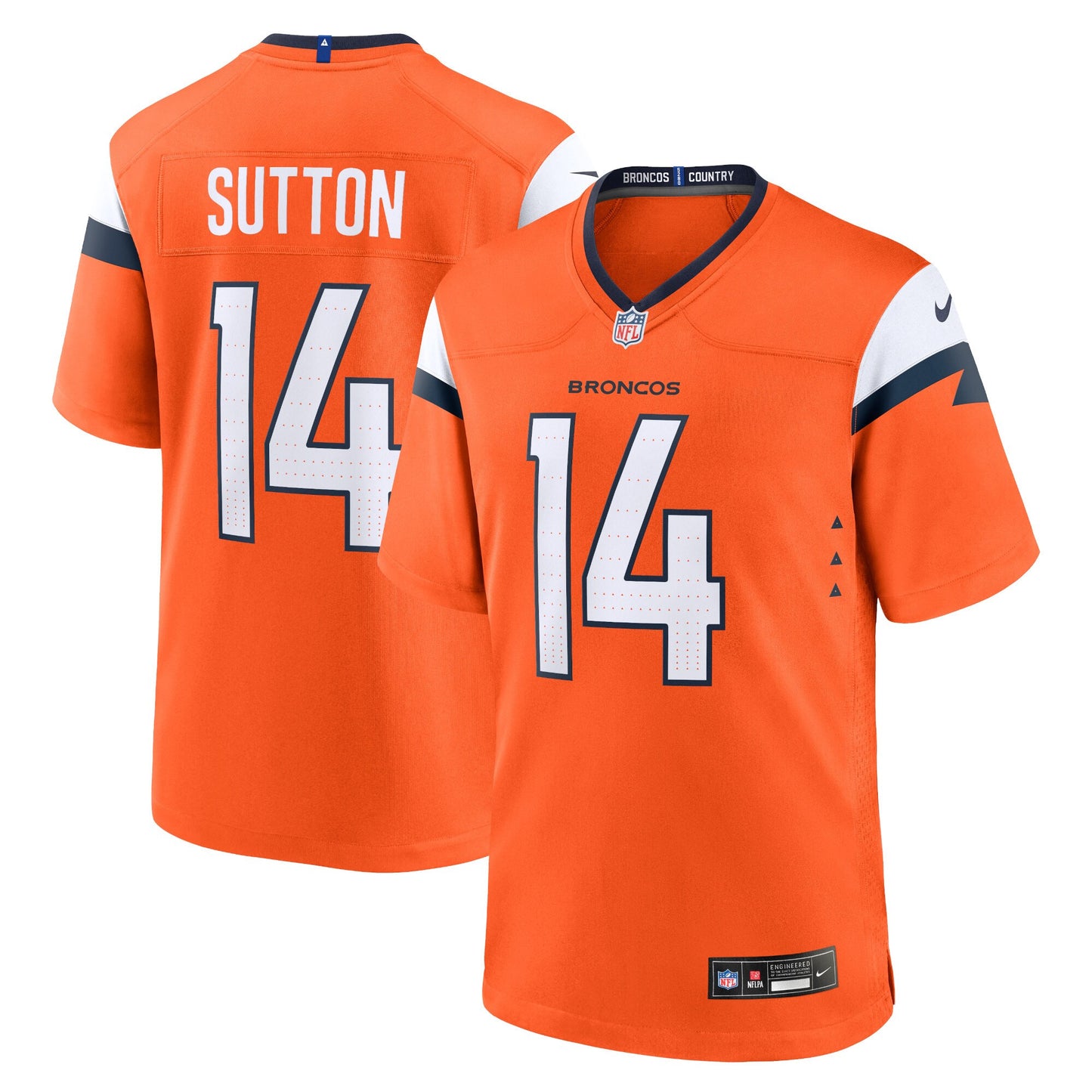 Courtland Sutton 14 Denver Broncos Team Game Men Jersey - Orange