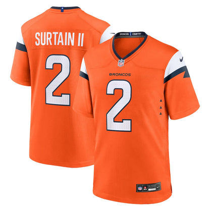 Patrick Surtain II 2 Denver Broncos Team Game Men Jersey - Orange