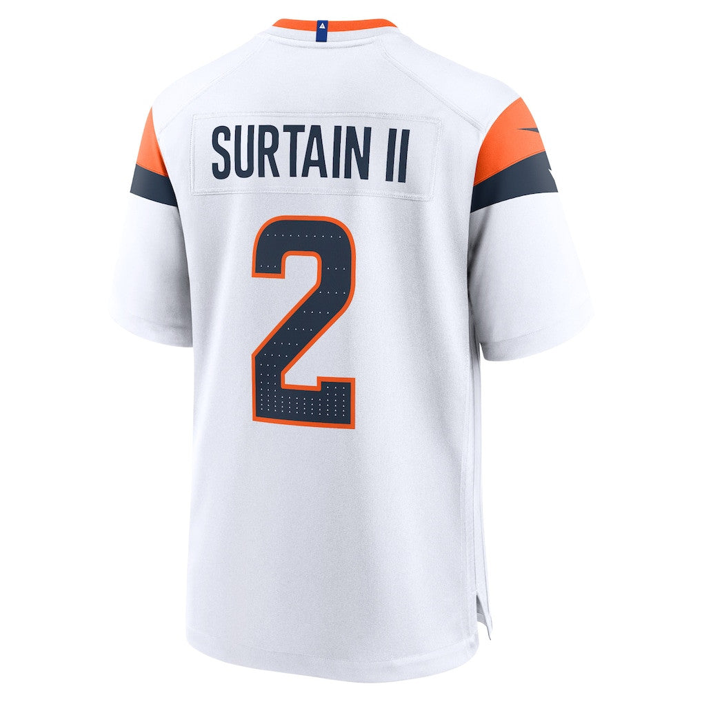 Patrick Surtain II 2 Denver Broncos Team Game Men Jersey - White