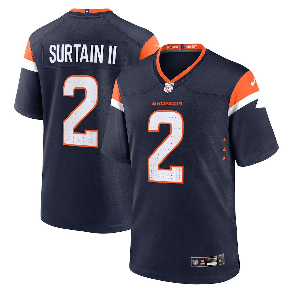 Patrick Surtain II 2 Denver Broncos Team Alternate Game Men Jersey - Navy