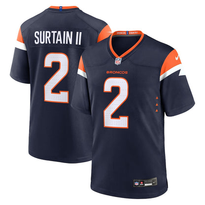 Patrick Surtain II 2 Denver Broncos Team Alternate Game Men Jersey - Navy