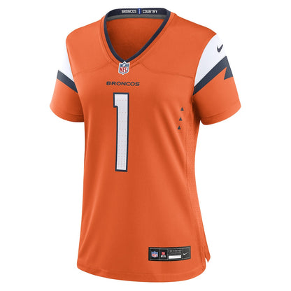Evan Engram 1 Denver Broncos Women's Team Game Jersey - Orange