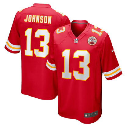 Nazeeh Johnson 13 Kansas City Chiefs Game Men Jersey - Red