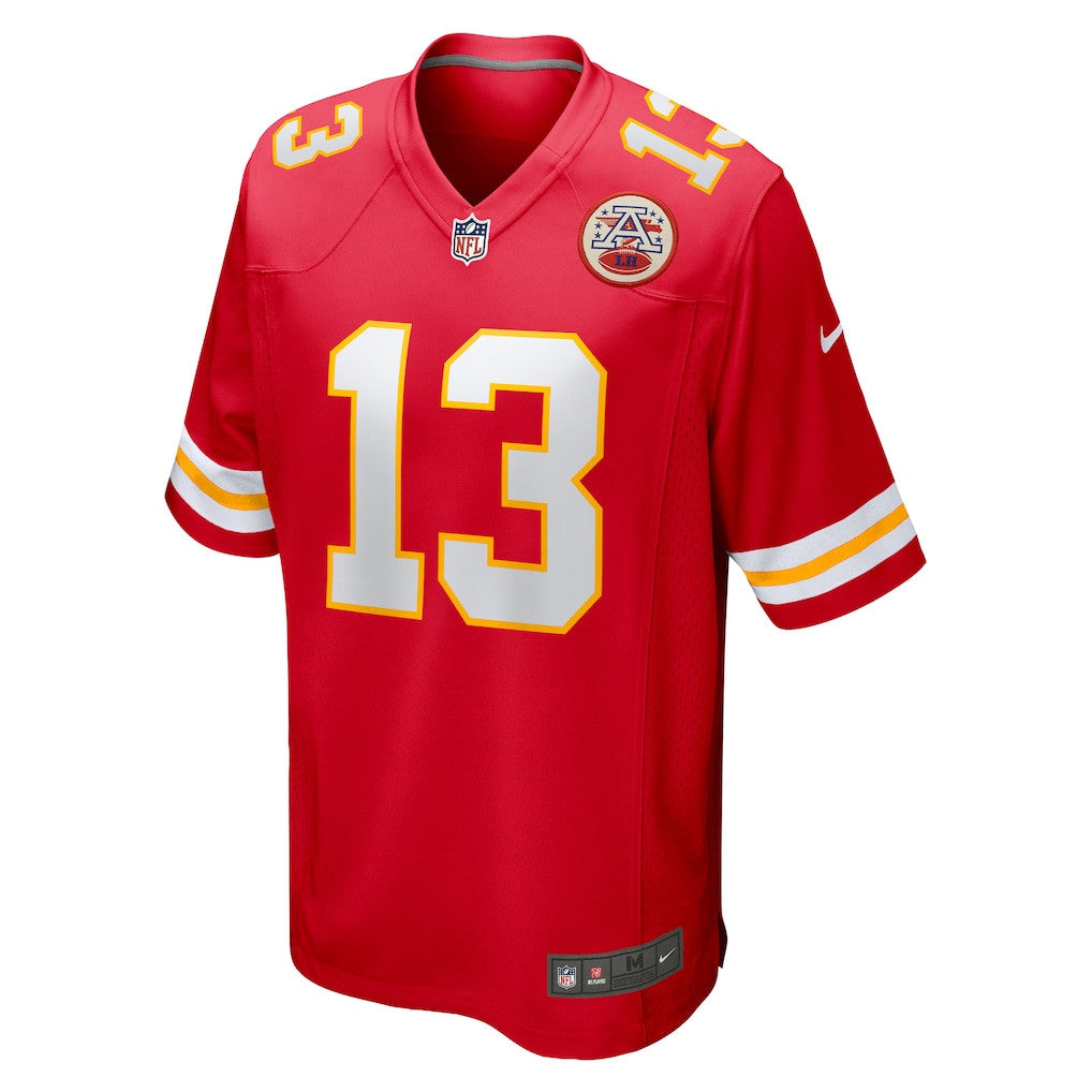 Nazeeh Johnson 13 Kansas City Chiefs Game Men Jersey - Red