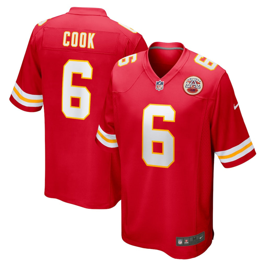 Bryan Cook 6 Kansas City Chiefs Game Men Jersey - Red