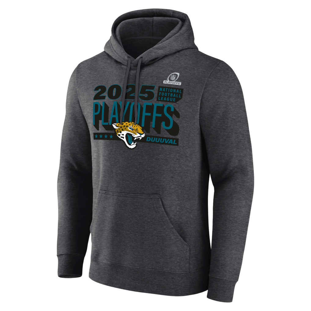 Jacksonville Jaguars 2025 Playoffs Ready Hoodie - Heather Charcoal