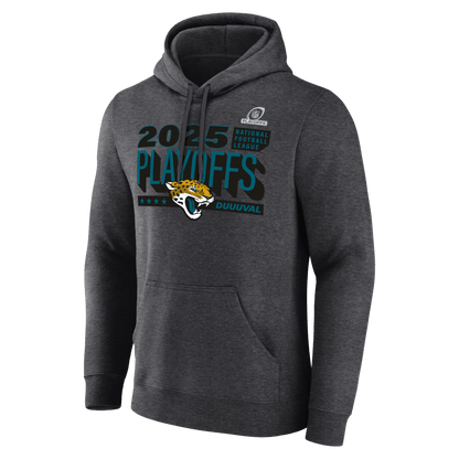 Jacksonville Jaguars 2025 Playoffs Ready Hoodie - Heather Charcoal