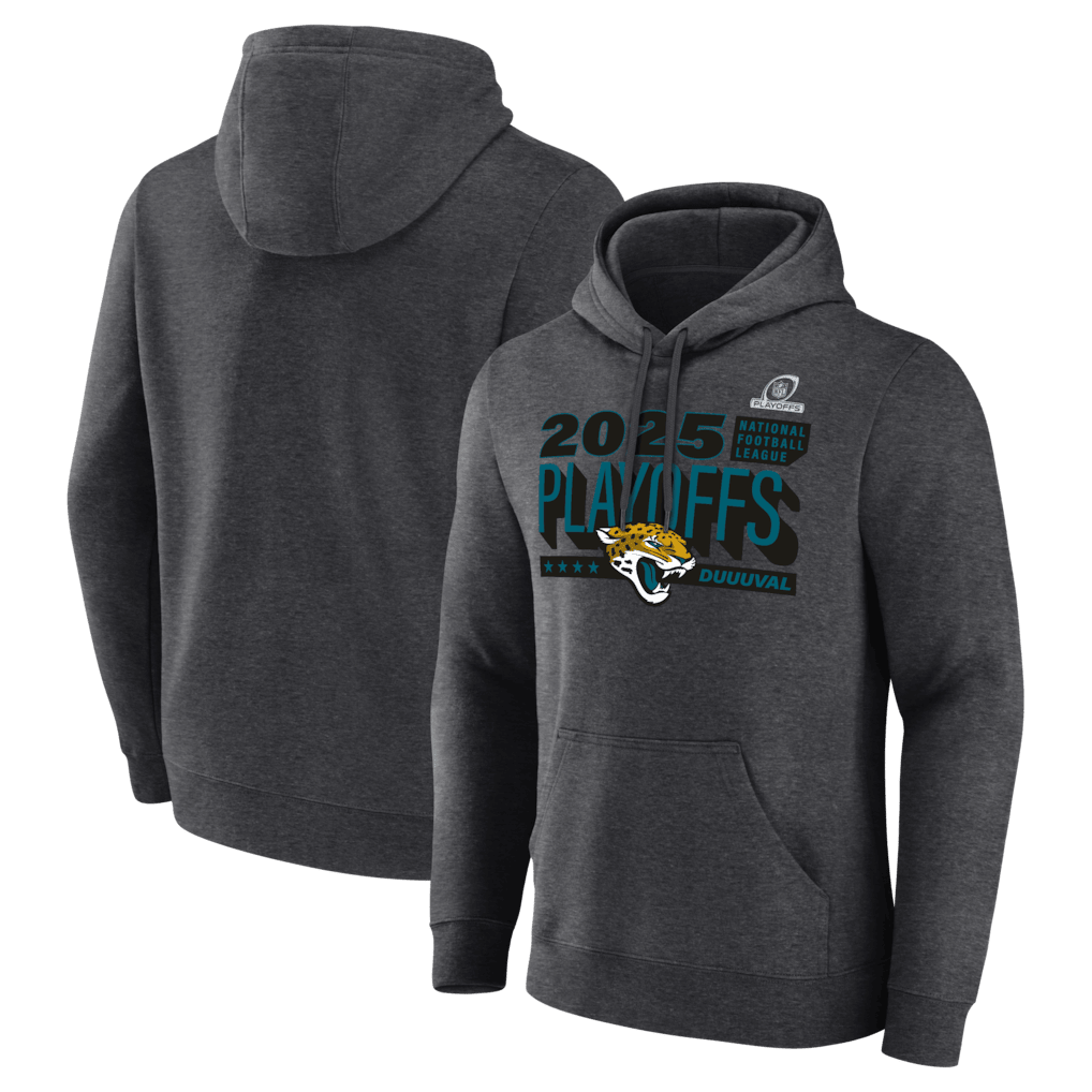 Jacksonville Jaguars 2025 Playoffs Ready Hoodie - Heather Charcoal
