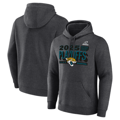 Jacksonville Jaguars 2025 Playoffs Ready Hoodie - Heather Charcoal