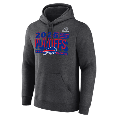 Buffalo Bills 2025 Playoffs Ready Hoodie - Heather Charcoal