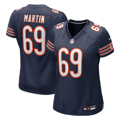 Jeremiah Martin 69 Chicago Bears Women's Team Game Jersey - Navy