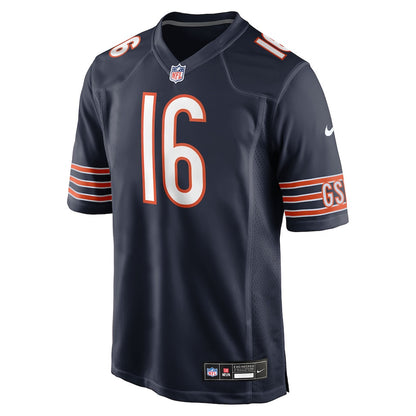 Jake Moody 16 Chicago Bears Team Game Men Jersey - Navy