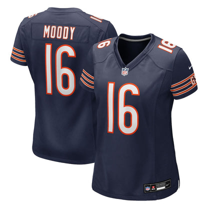 Jake Moody 16 Chicago Bears Women's Team Game Jersey - Navy