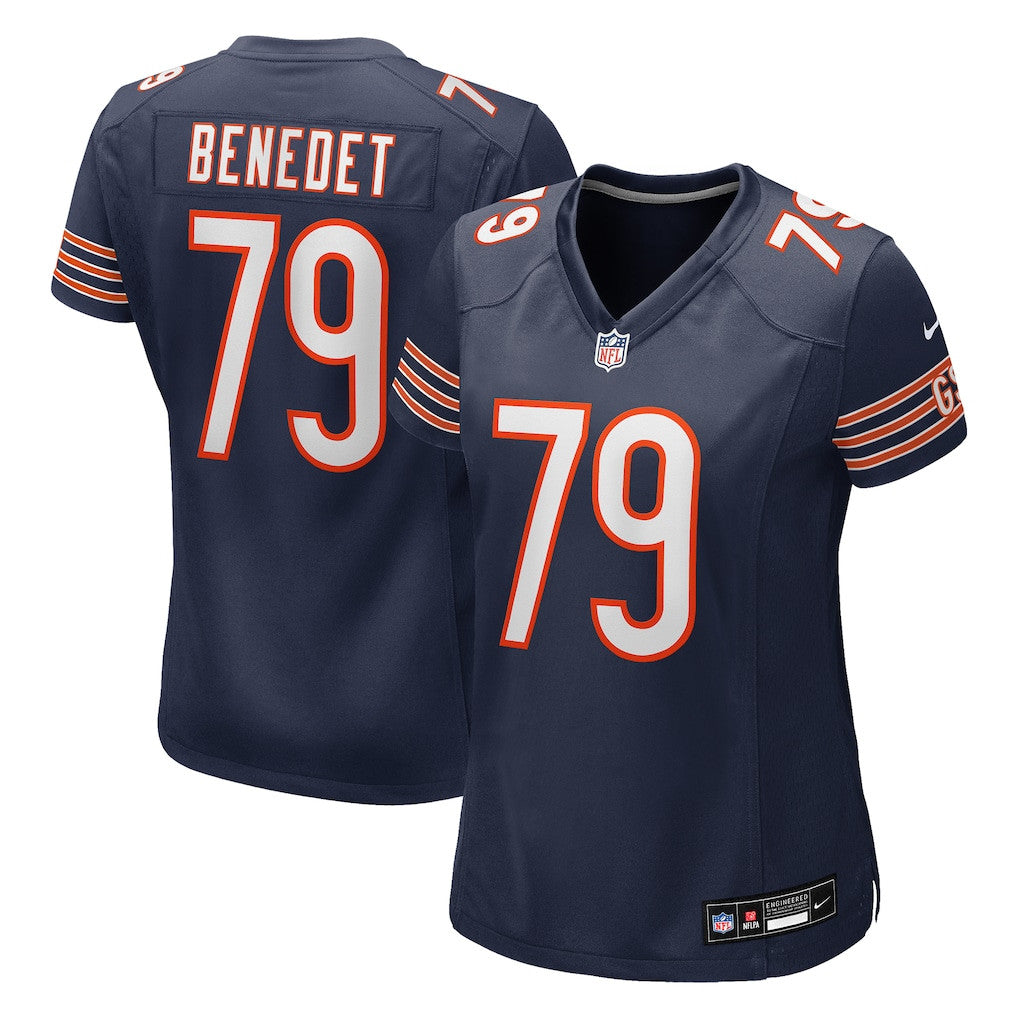 Theo Benedet 79 Chicago Bears Women's Team Game Jersey - Navy