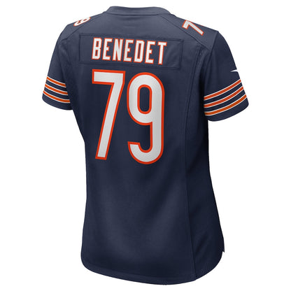Theo Benedet 79 Chicago Bears Women's Team Game Jersey - Navy
