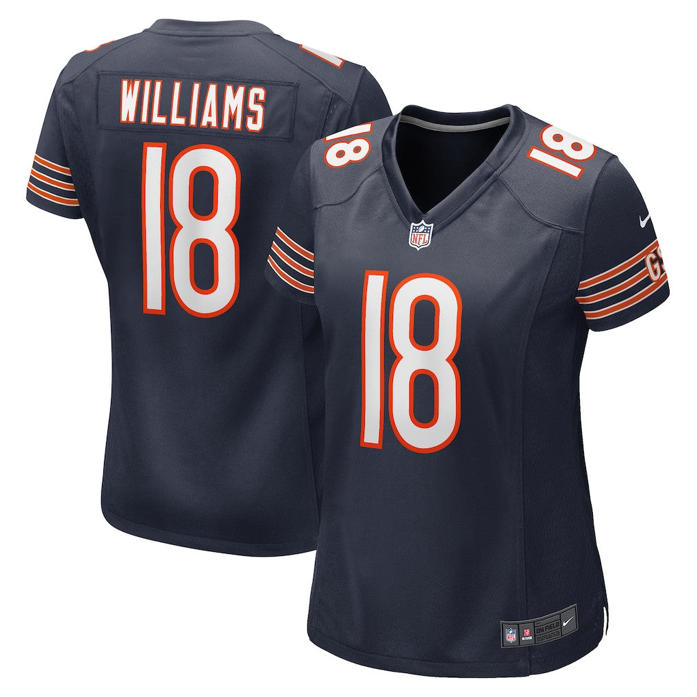 Caleb Williams 18 Chicago Bears Women's Team Game Jersey - Navy