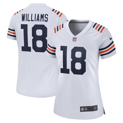Caleb Williams 18 Chicago Bears Women's 2nd Alternate Game Player Jersey - White
