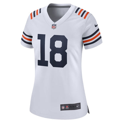 Caleb Williams 18 Chicago Bears Women's 2nd Alternate Game Player Jersey - White