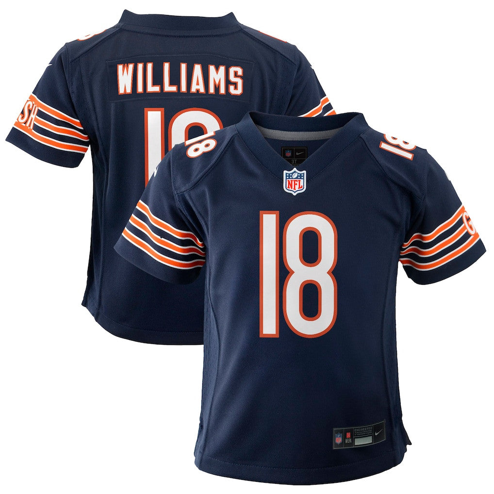 Caleb Williams 18 Chicago Bears Game YOUTH Jersey - Navy
