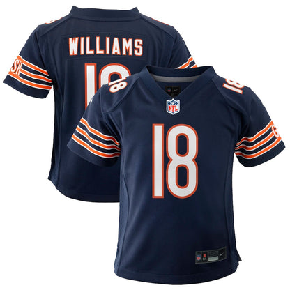 Caleb Williams 18 Chicago Bears Game YOUTH Jersey - Navy