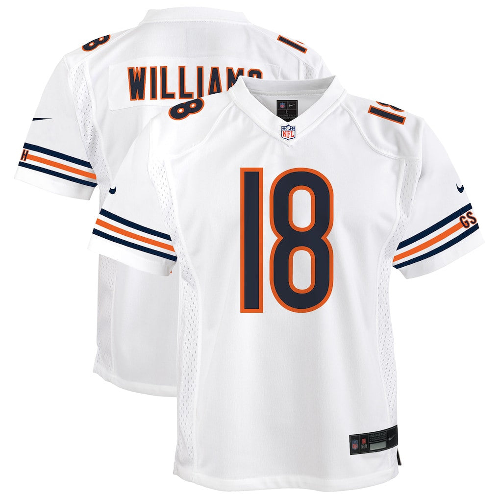 Caleb Williams 18 Chicago Bears Game YOUTH Jersey - White