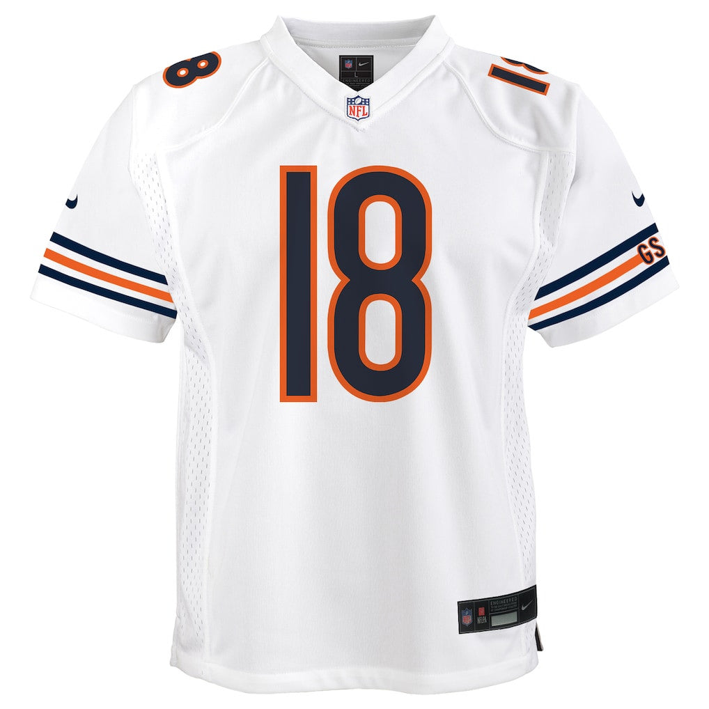 Caleb Williams 18 Chicago Bears Game YOUTH Jersey - White