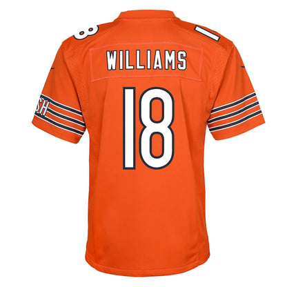 Caleb Williams 18 Chicago Bears Game YOUTH Jersey - Orange