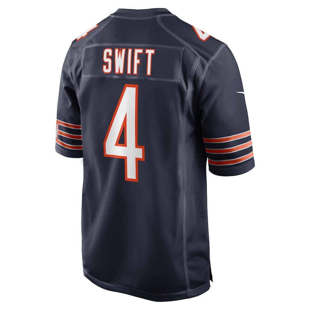 D'Andre Swift 4 Chicago Bears Team Game Men Jersey - Navy