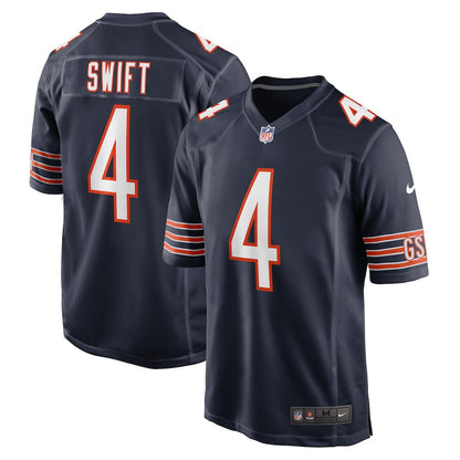 D'Andre Swift 4 Chicago Bears Team Game Men Jersey - Navy