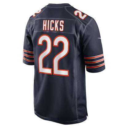 Elijah Hicks 22 Chicago Bears Team Game Men Jersey - Navy