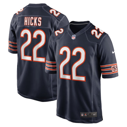 Elijah Hicks 22 Chicago Bears Team Game Men Jersey - Navy