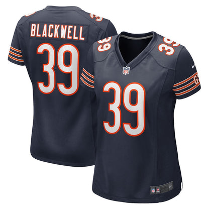 Josh Blackwell 39 Chicago Bears Women's Game Player Jersey - Navy