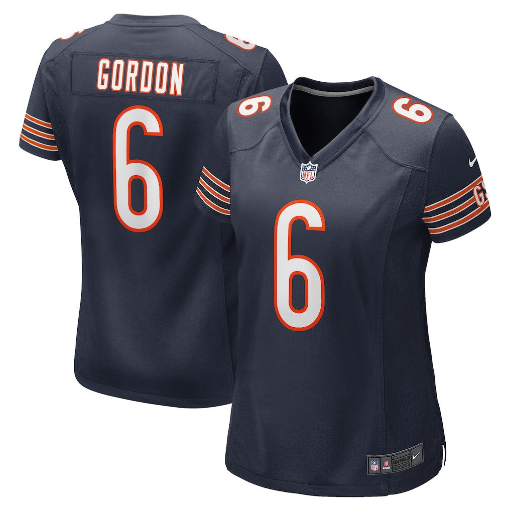 Kyler Gordon 6 Chicago Bears Women's Game Player Jersey - Navy