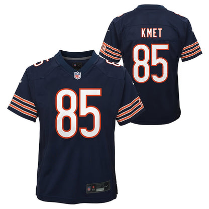Cole Kmet 85 Chicago Bears Game YOUTH Jersey - Navy