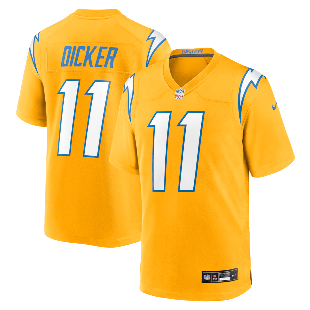Cameron Dicker 11 Los Angeles Chargers Alternate Game Men Jersey - Gold
