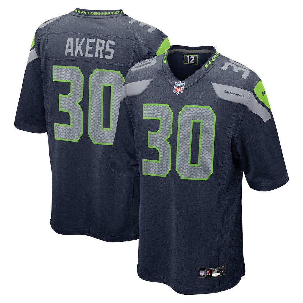 Cam Akers 30 Seattle Seahawks Team Game Men Jersey - College Navy