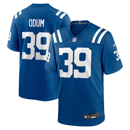 George Odum 39 Indianapolis Colts Team Game Men Jersey - Royal