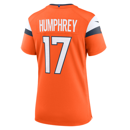 Lil'Jordan Humphrey 17 Denver Broncos Women's Team Game Jersey - Orange