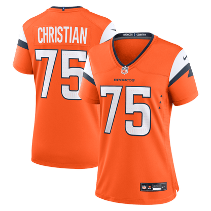 Geron Christian 75 Denver Broncos Women's Team Game Jersey - Orange