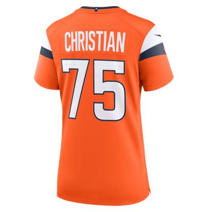 Geron Christian 75 Denver Broncos Women's Team Game Jersey - Orange