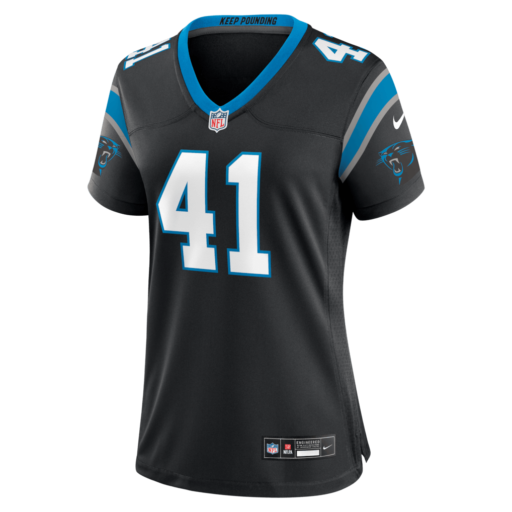 Jacoby Windmon 41 Carolina Panthers Women's Team Game Jersey - Black