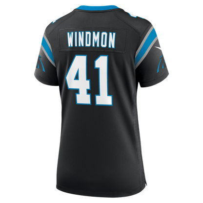 Jacoby Windmon 41 Carolina Panthers Women's Team Game Jersey - Black